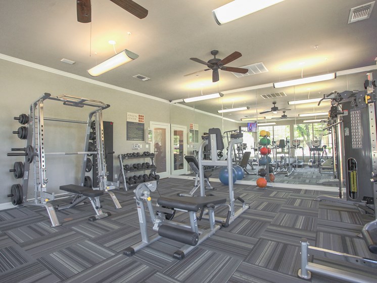 Fitness Center with Free Weights and Weight Machines